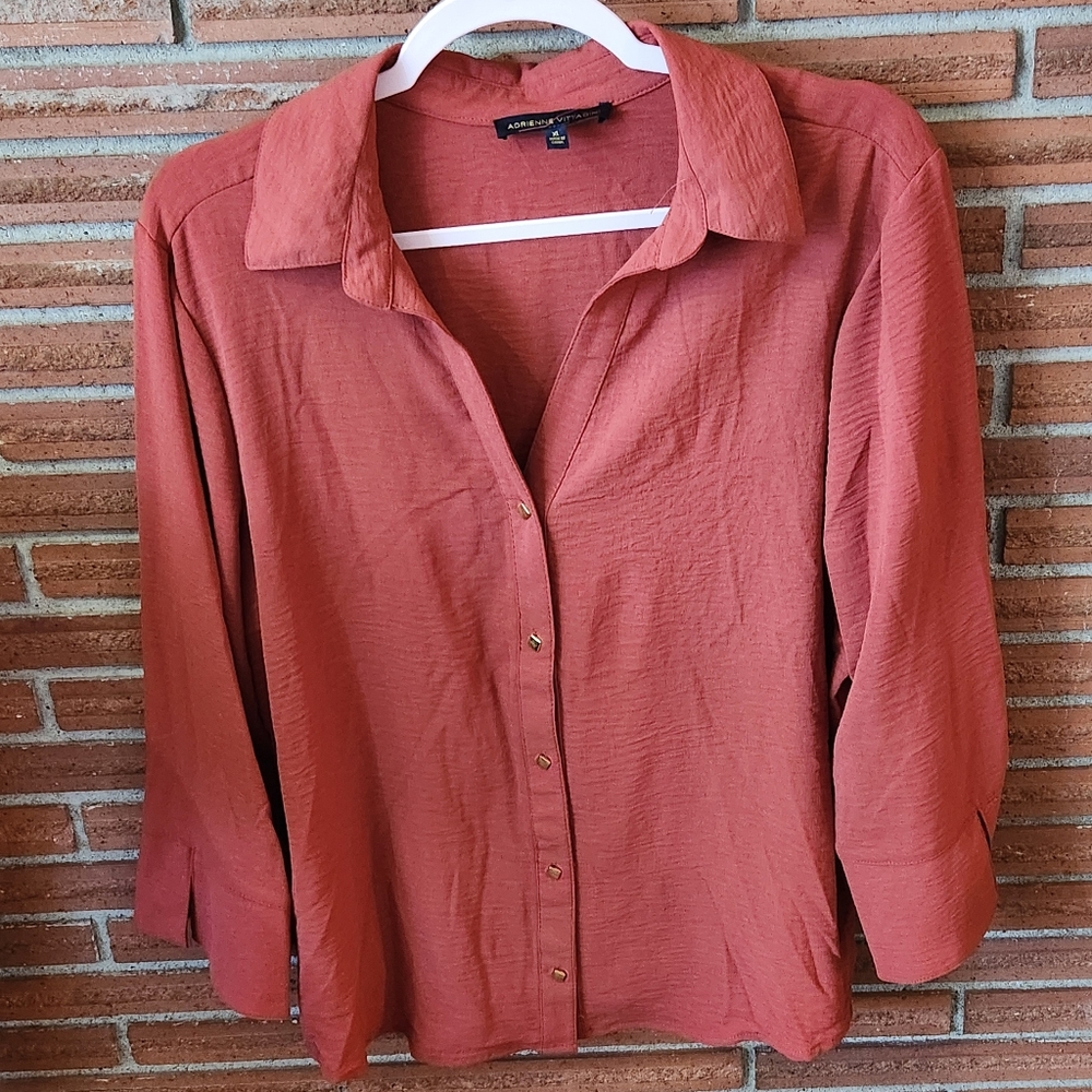 Adrienne Vittadini Button-Up Shirt XL